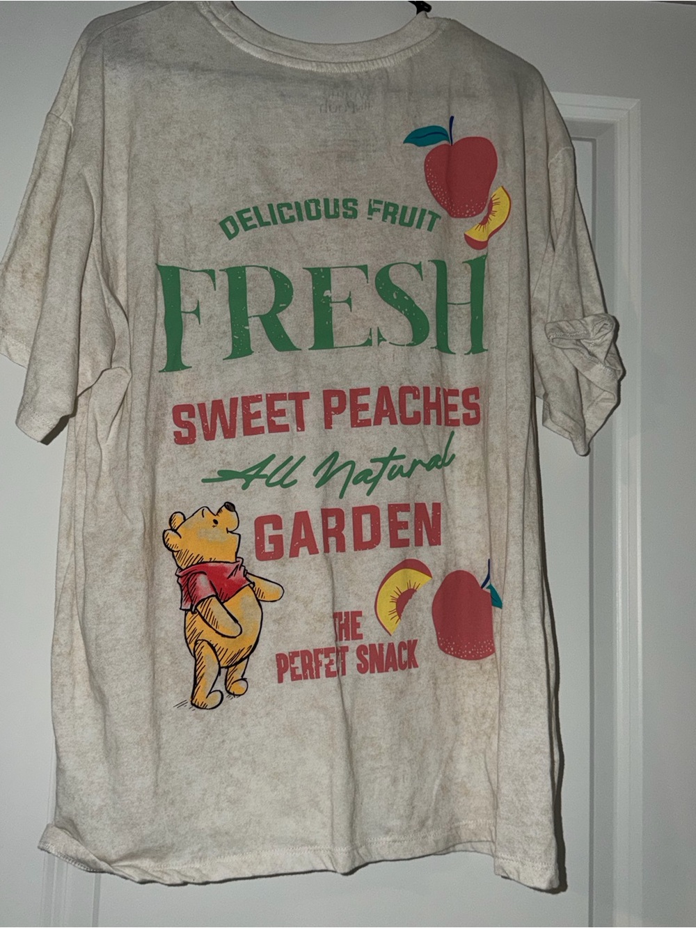 Disney Winnie the Pooh Fresh Peaches Oversized Graphic Tee XL - Picture 2 of 3